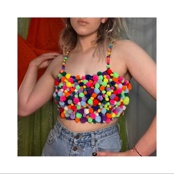 H&M Tops - pom-pom tank top